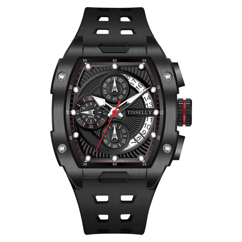 Luminous Waterproof Curved Screen Watch Barrel-shaped Quartz