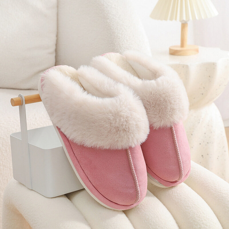 Winter Warm Plush Home Slippers Indoor Fur Women