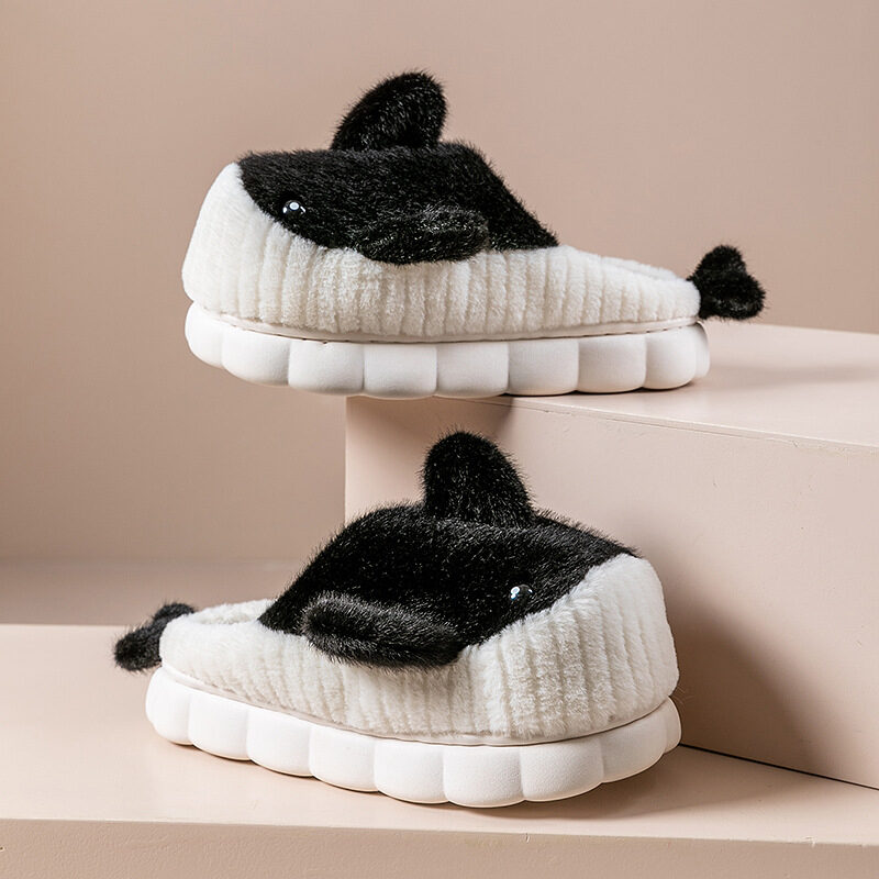 Winter Cute Shark Shoes Women Thick Sole Warm