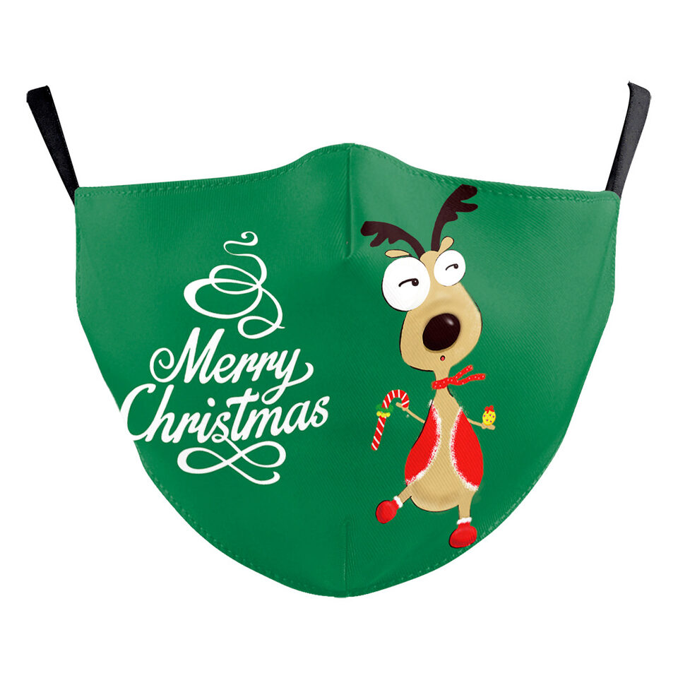 Christmas Green Digital Printing Windproof Double Layer Dustproof