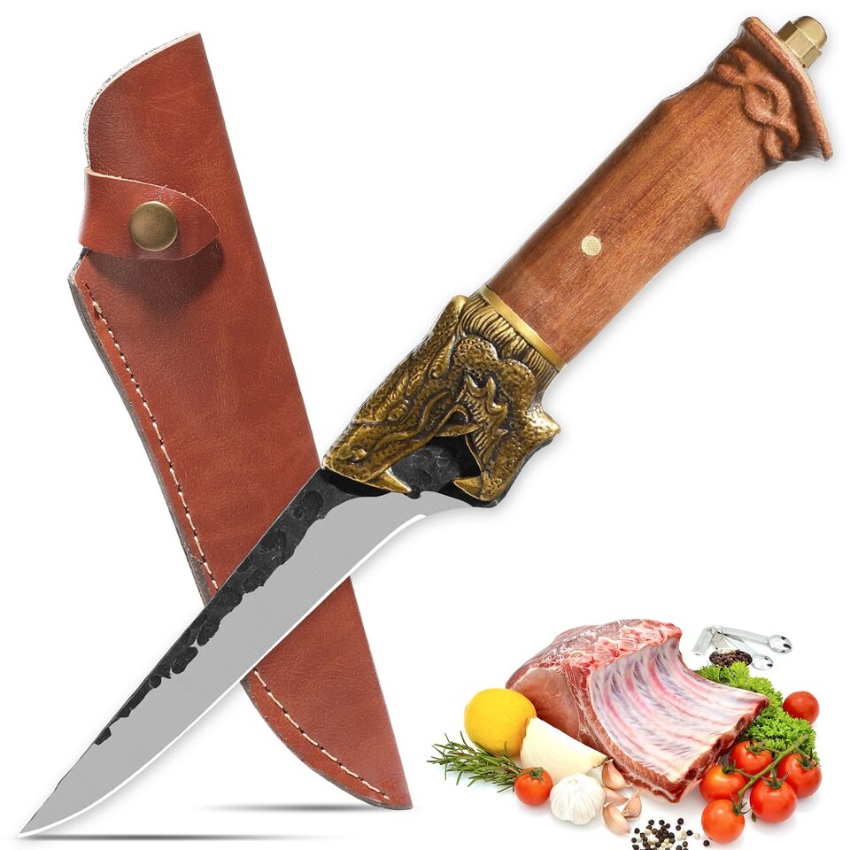 Qulajoy Boning Knife - Hand Forged Camping 7Cr17MOV