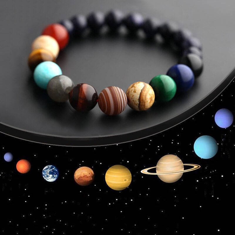 New Fashion Eight Planets Beaded Bracelet Men's Natural