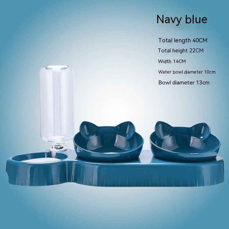 Plastic Double Bowl Anti Roll Pet Products