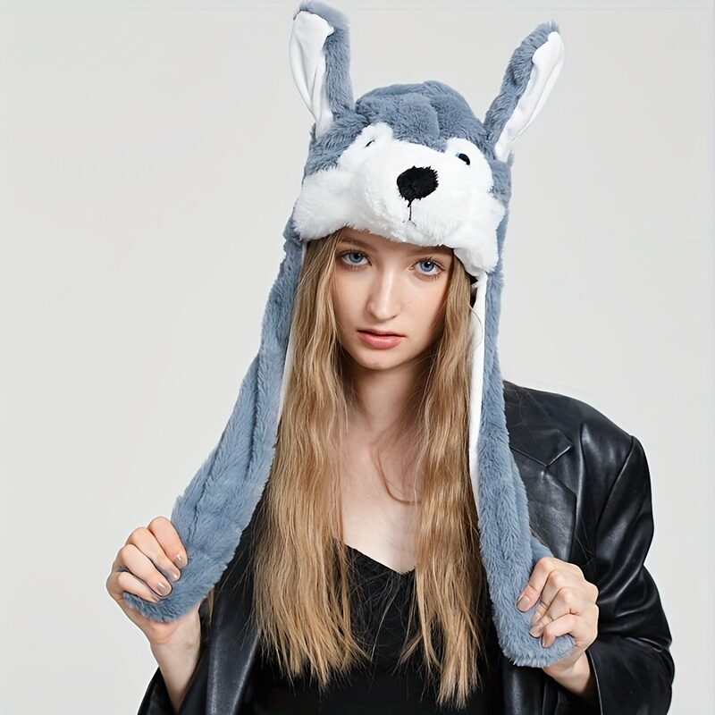 Cute Animal Moving Ear Hat Panda Dog Frog