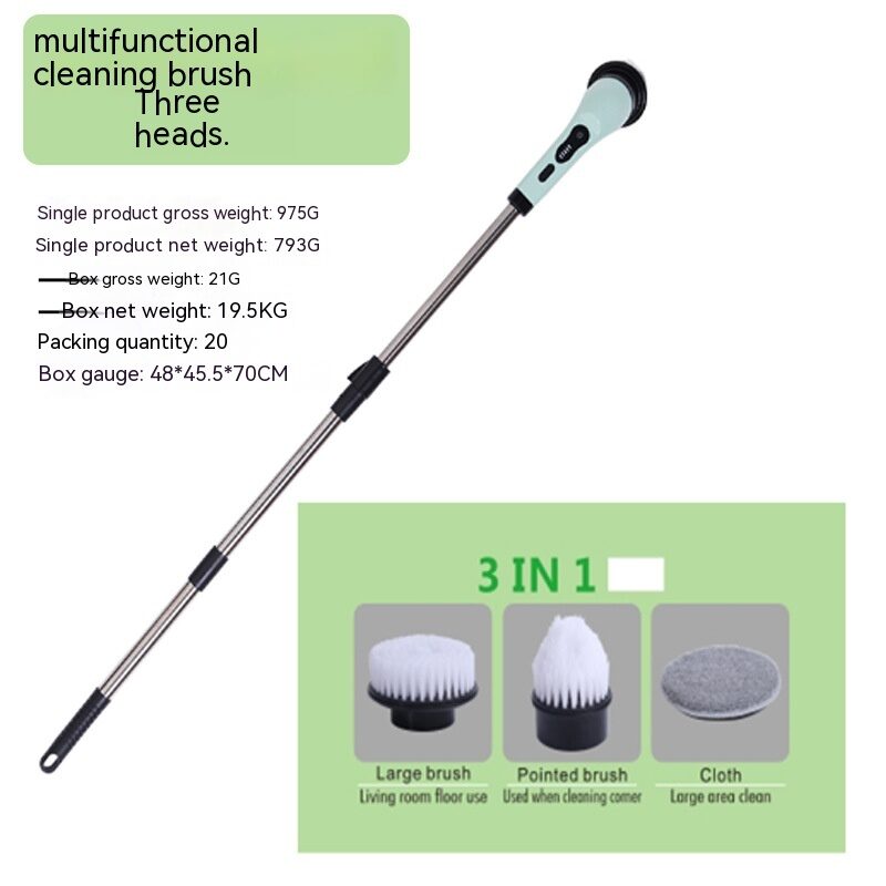 Multifunctional Household Wireless Electric Cleaning Brush Toilet Kitchen