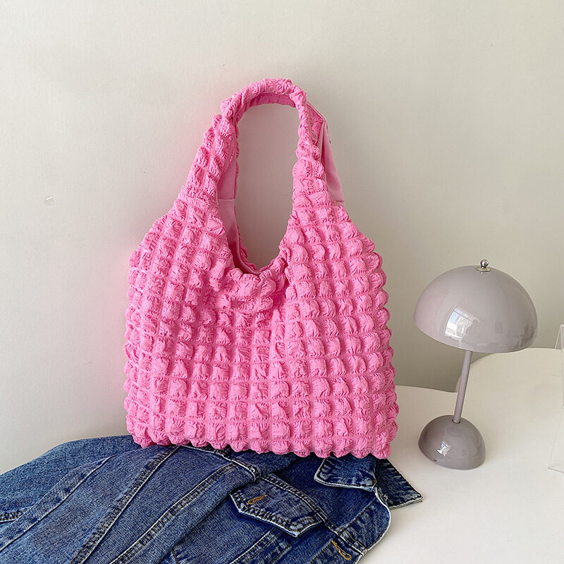 Cute Pleated Puff Shouder Bag Women Large-capacity Cloud