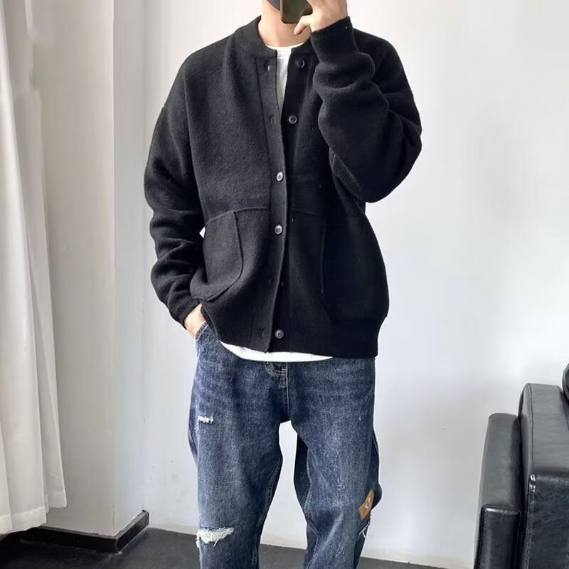 Wool Cardigan Men's Spring And Autumn Hong Kong