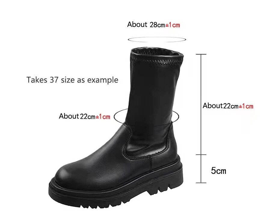 Thick Sole Knee High Boots For Women Chunky