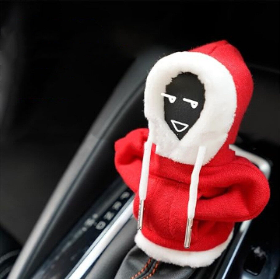 Christmas Hoodie Car Gearshift Cover Decor Knob Manual