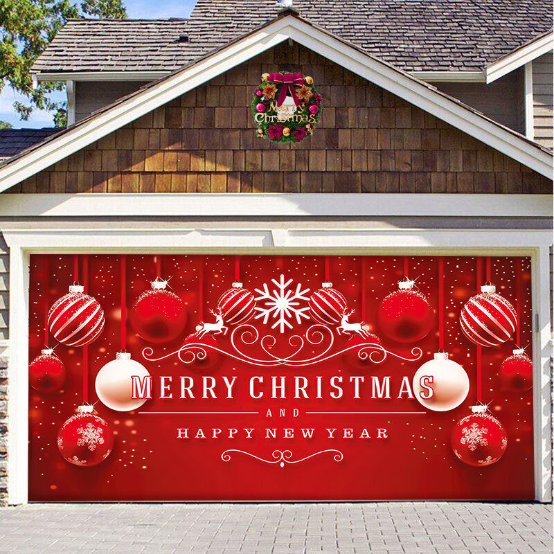 Christmas Background Hanging Cloth Garage Door Patch Holiday
