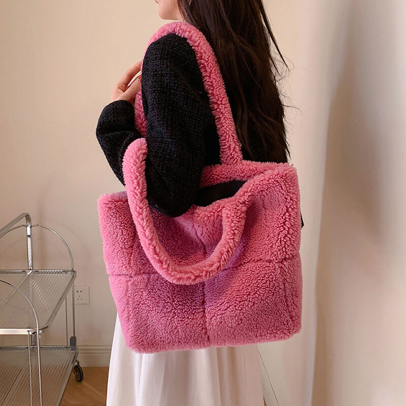 Women's Designer Luxury Plush Bag Winter Fashion Cute