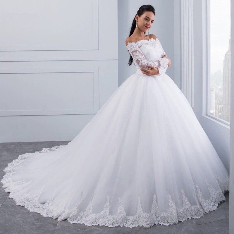 Wedding Bridal Lace Large Tail