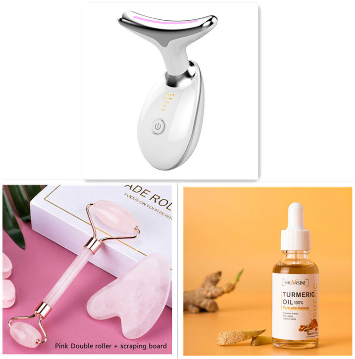 EMS Thermal Neck Lifting And Tighten Massager Electric