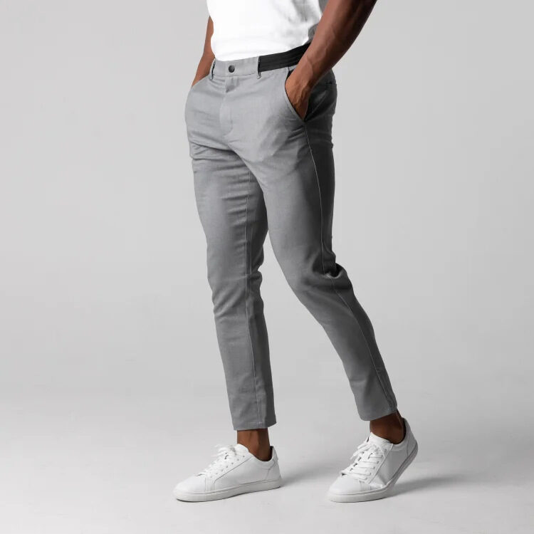 Comfortable Solid Color Pants Elegant Slim Fit Men's