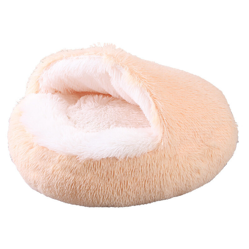 Deep Sleep Half-pack Semi-enclosed Dual-use Plush Round Pet
