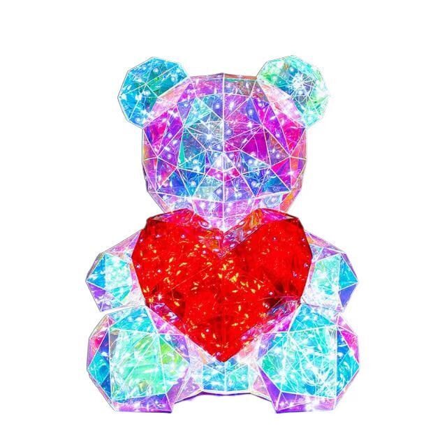 Colorful Luminous Bear Gift Birthday Decoration