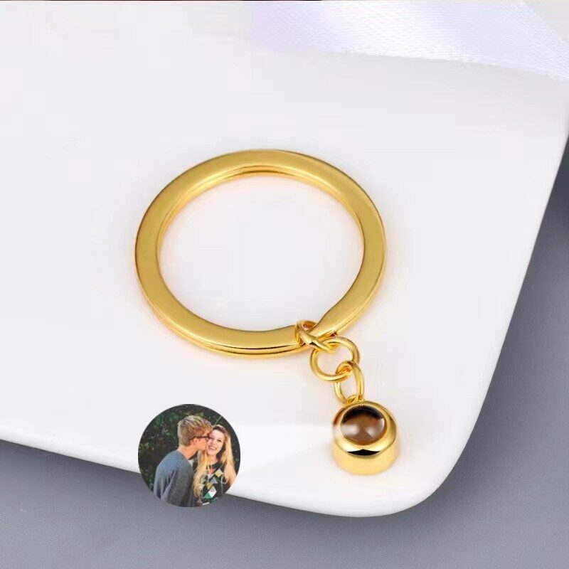 Personalized Photo Projection Key Chain Simple Picture Small