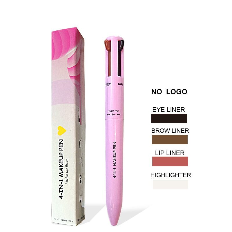 Four-in-one Cosmetic Brush Four-color Highlight Lip Liner Eyeliner