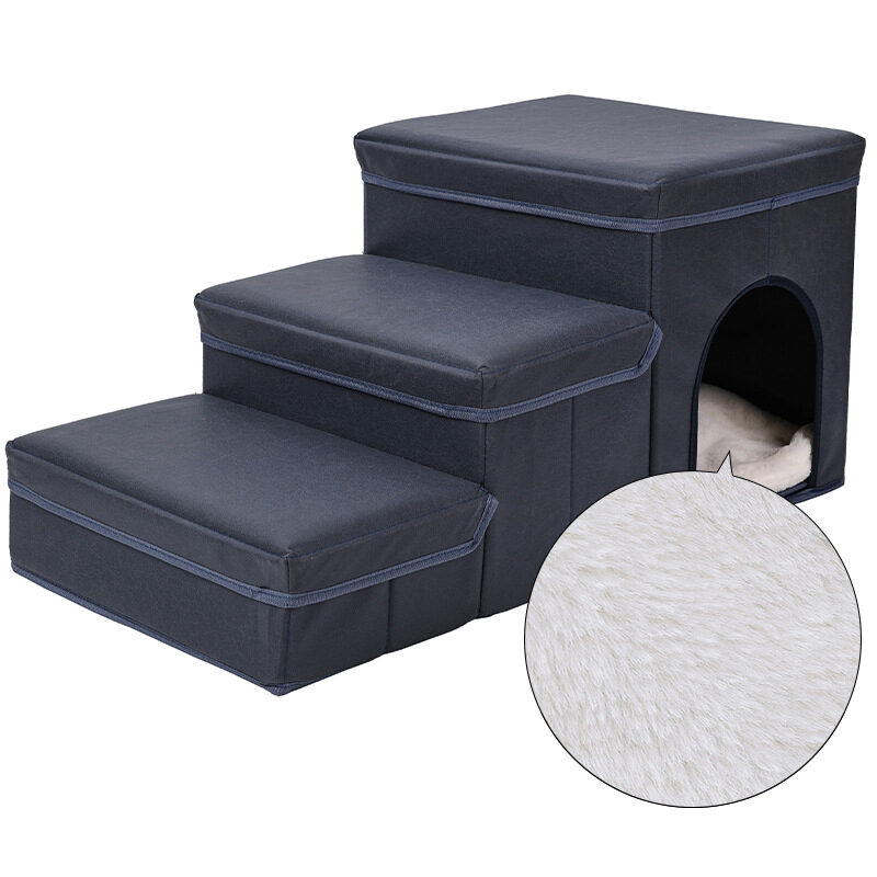 Cat Kennel Cage Multifunctional Dog Stairs Upper Bed