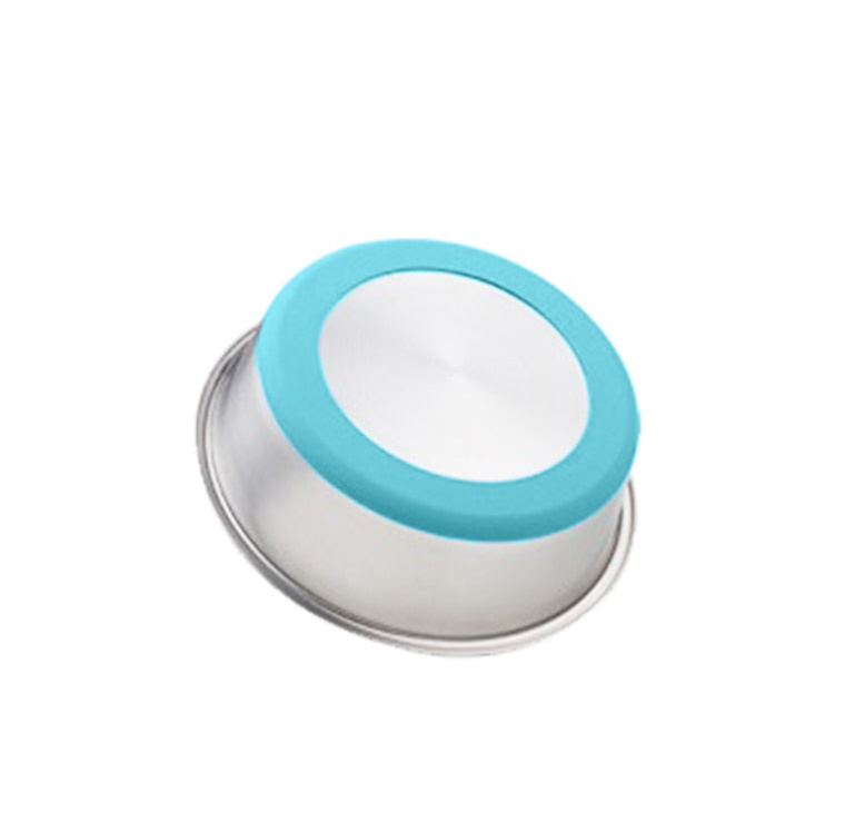 Silicone Pet Bowl Stainless Steel Dog Food Feeding