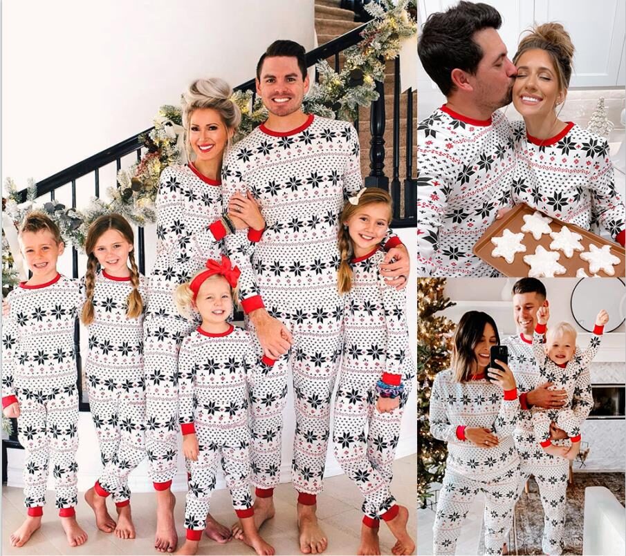 Polyester Black And White Contrast Color Christmas New