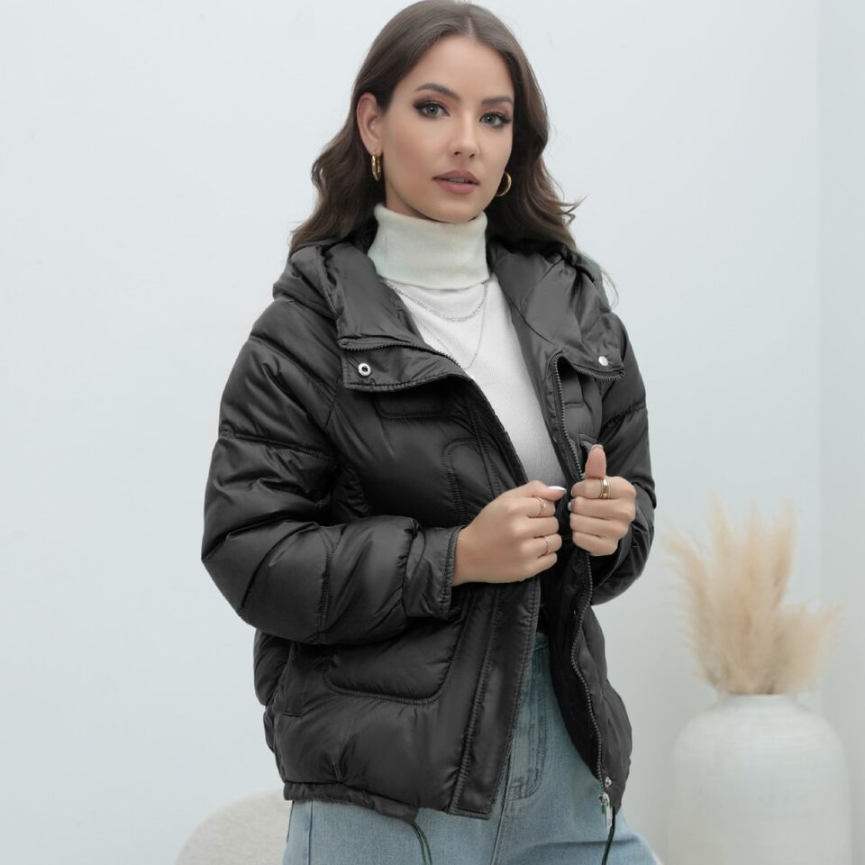 Down Cotton-padded Coat For Women Thickened Bright Color