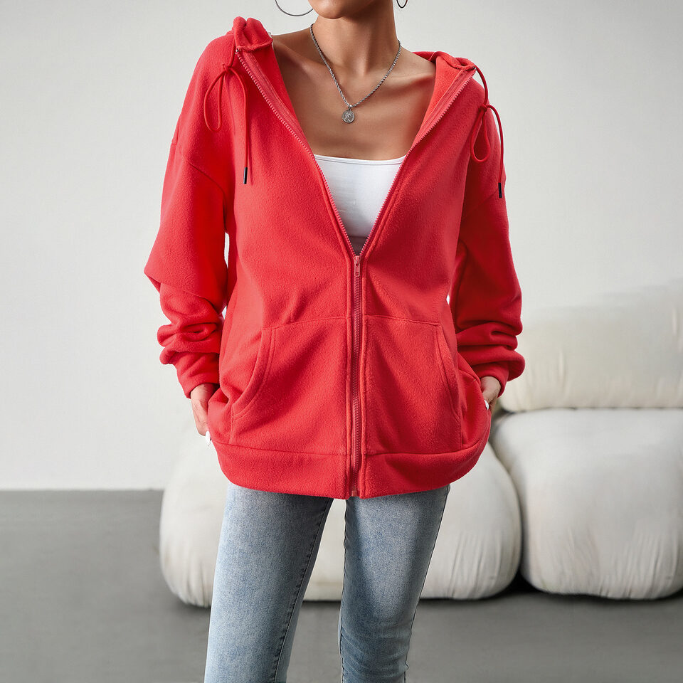 Casual Fashion Hooded Cardigan Jacket With Pockets Winter