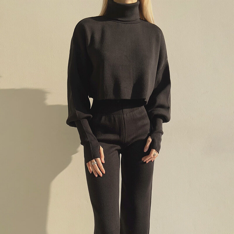 Autumn And Winter New European American Turtleneck Loose
