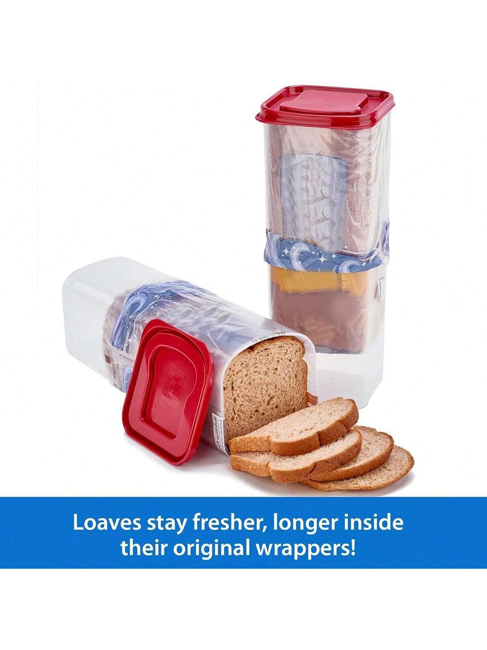 Rectangular Bread Box With Handle Translucent Cake Container