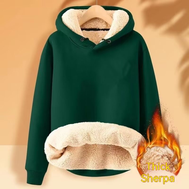 Men's Fleece Hoodie Winter Lined Padded Warm Keeping