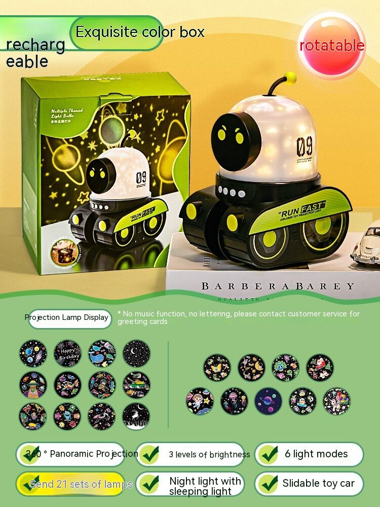 LED Night Light Starry Sky Projector Galaxy Robot