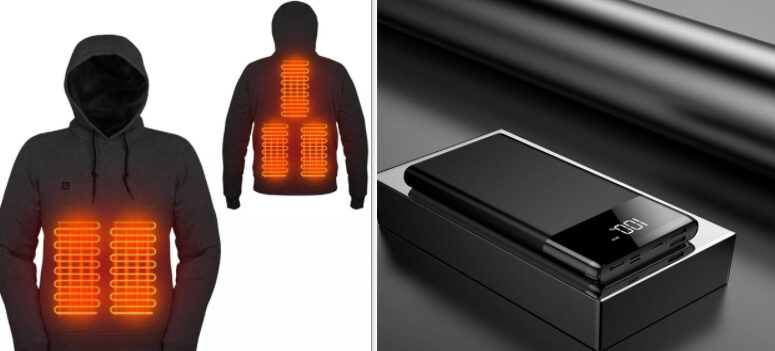 New Outdoor Electric USB Heating Sweaters Hoodies Men