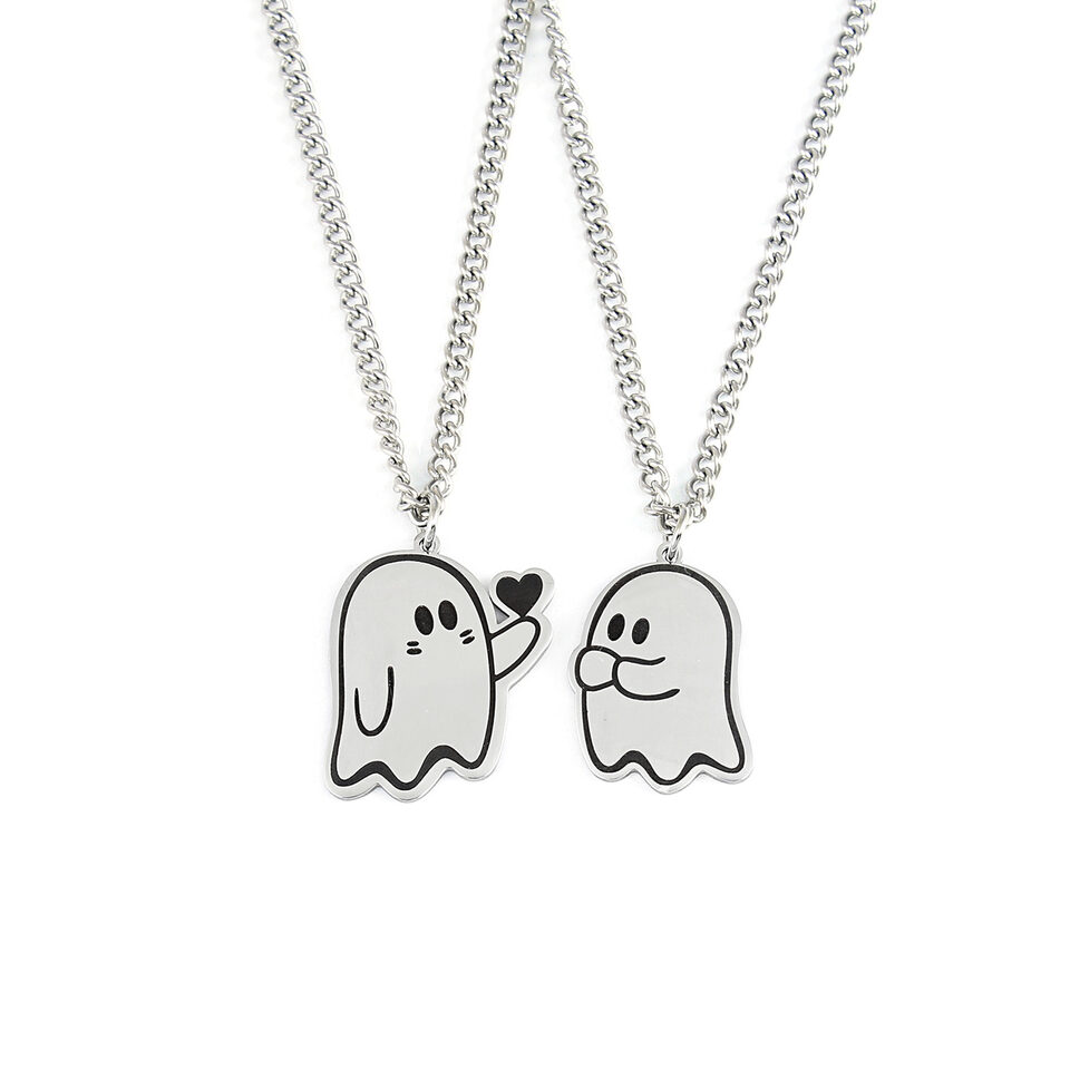 Halloween Cute Love Ghost Necklace Couple Pendant Men