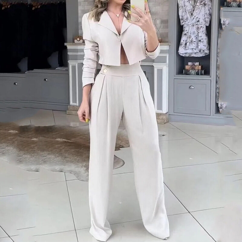 Women's Suit Autumn New Solid Color Loose Trousers