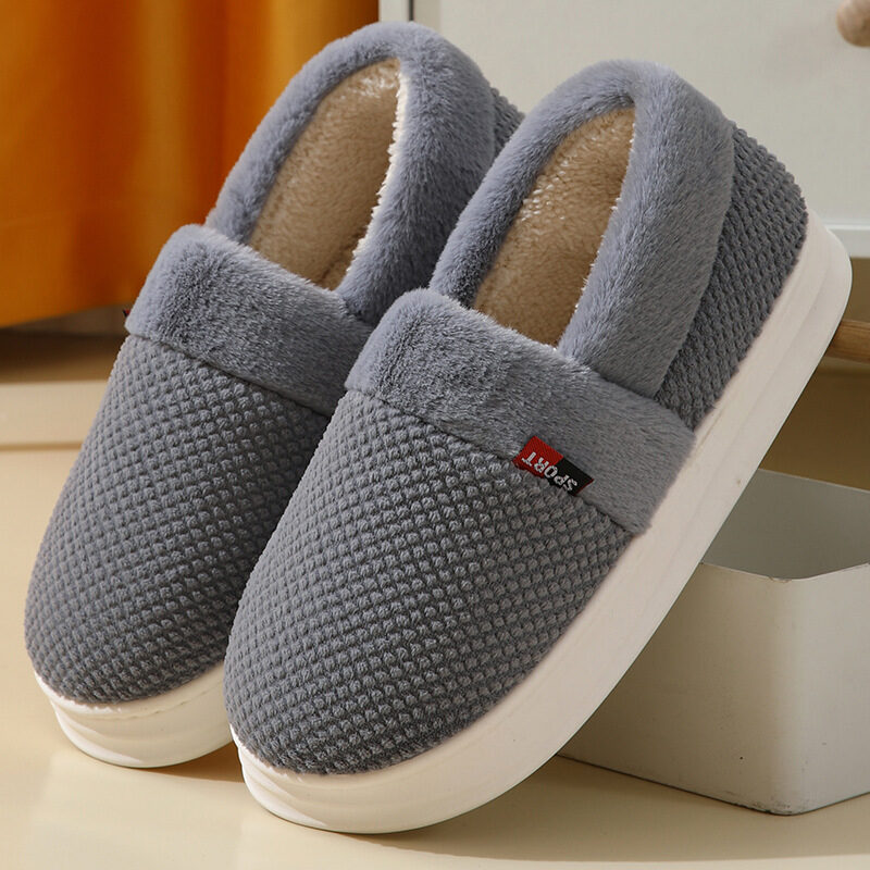 Men's Cotton Shoes With Heel Winter Warm Thick