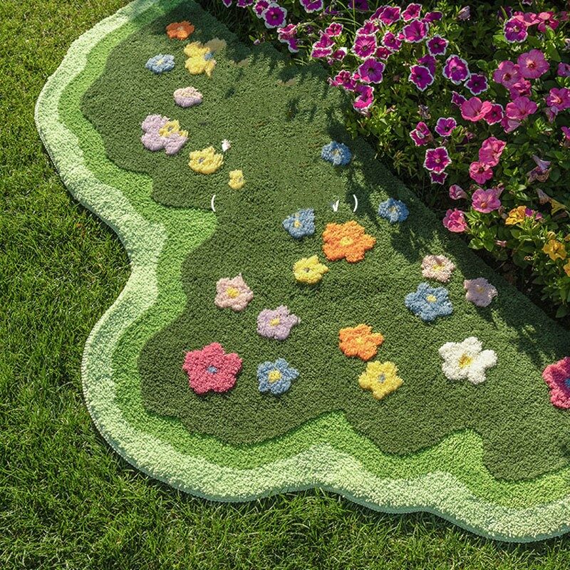 Living Room Carpet Plants Flower Bedroom Rug Soft