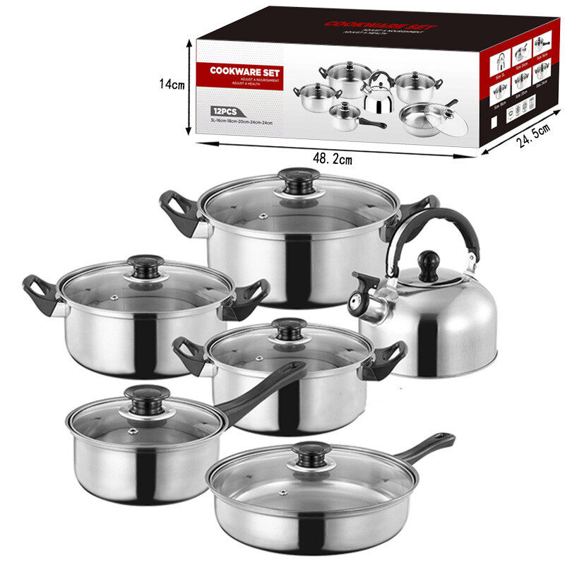 Stainless Steel Pot Set Milk Soup Frying Pan