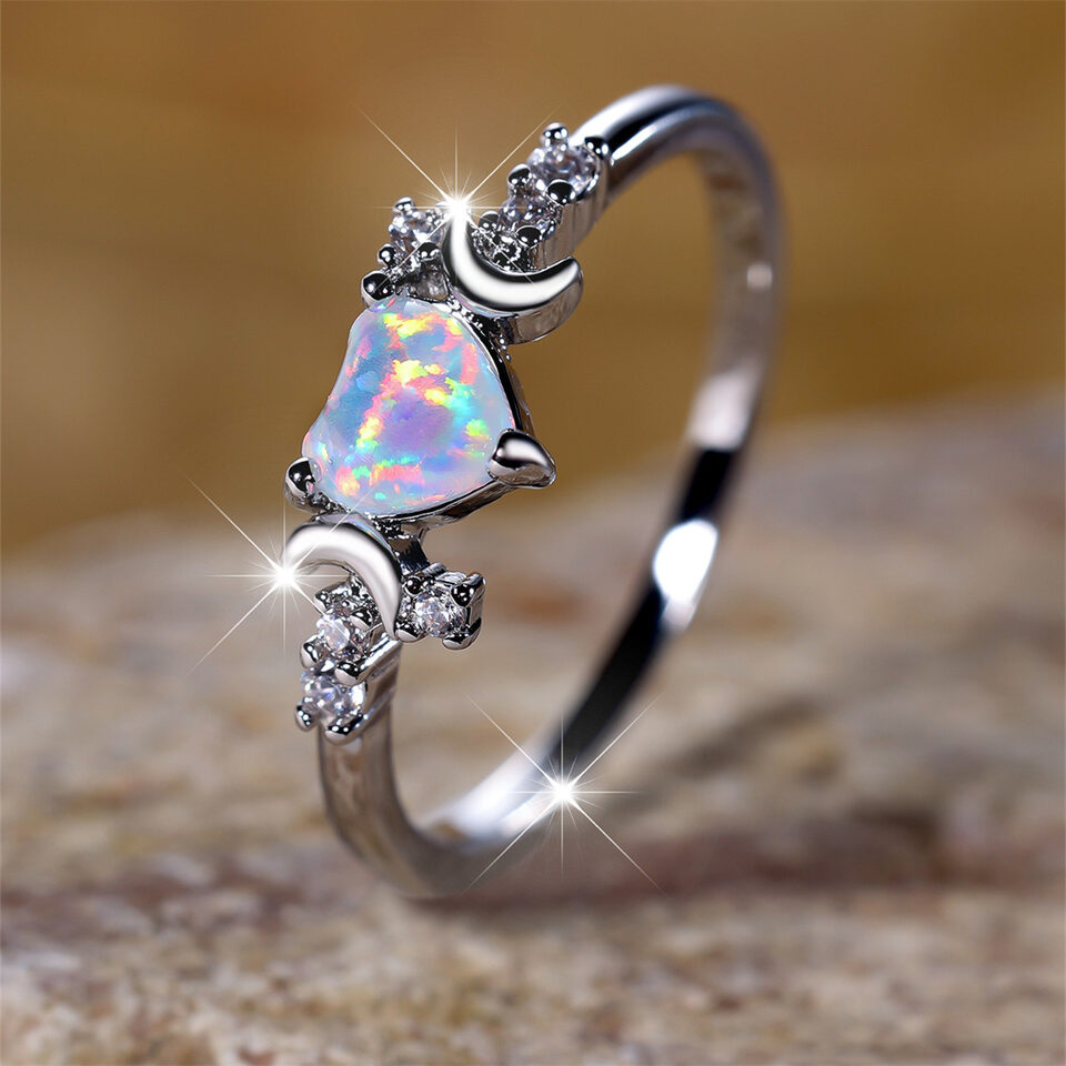 New Love Moon Three Claw Ring On Both