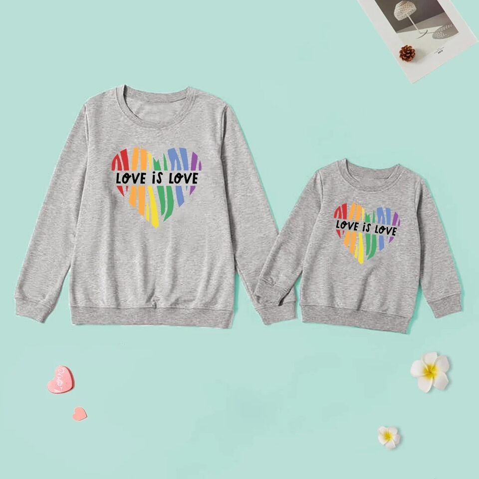 Letter Printed Parent-child Sweater Mother And Daughter Matching