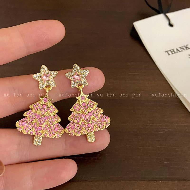 New Design Sweet Christmas Tree Earrings For Women