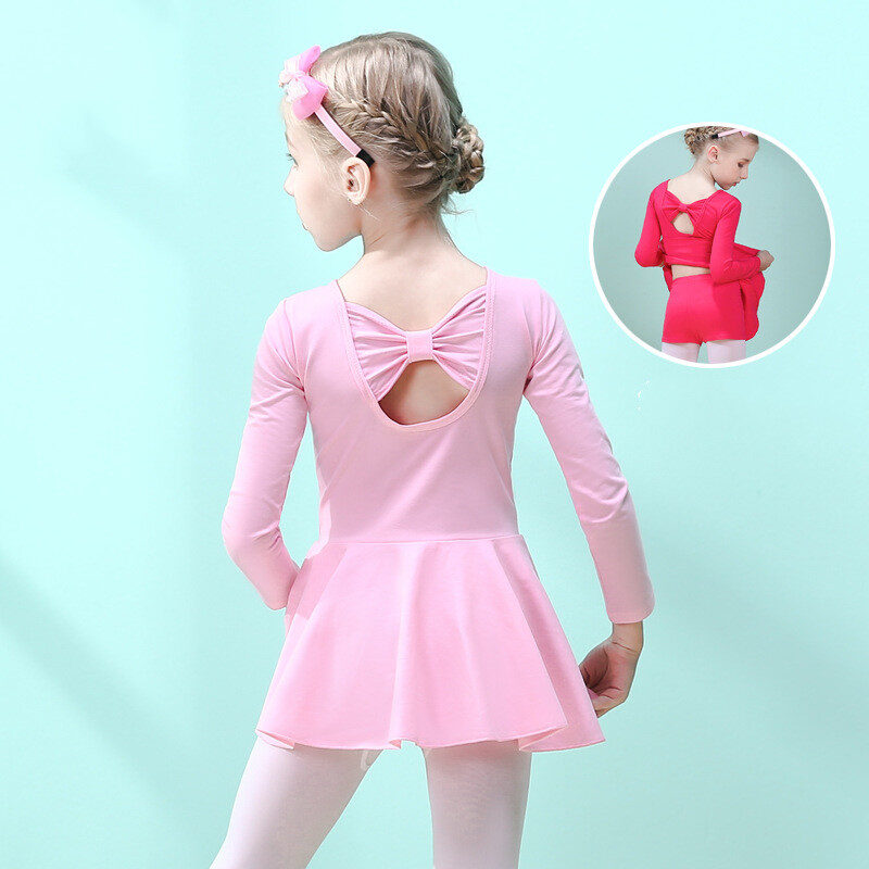 Children Dance Clothing Summer Short-sleeved Girls Skirt Exercise