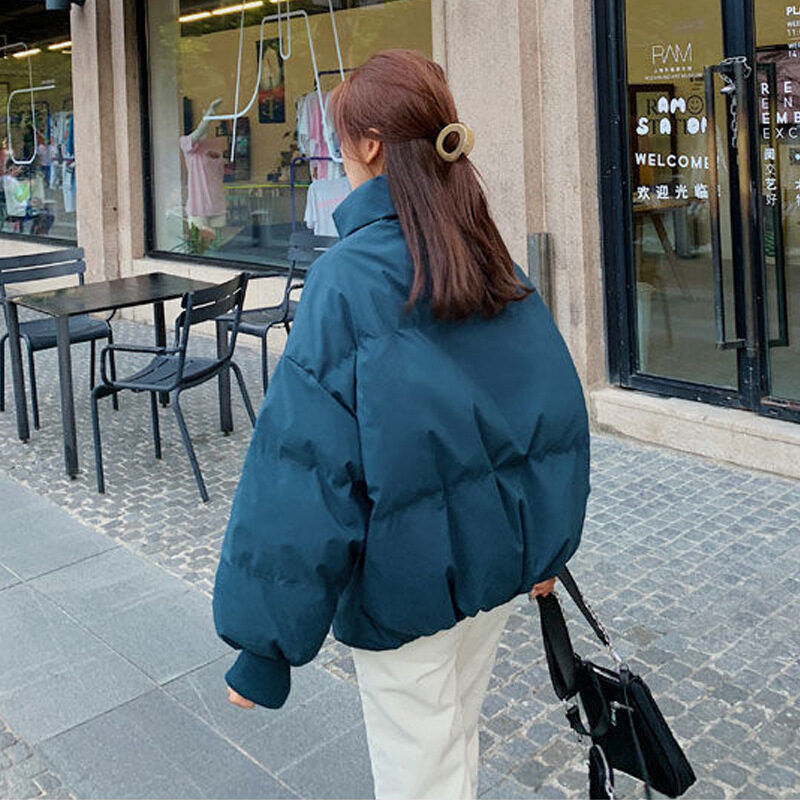 Fashion Ins Style Bread Coat Women's Solid Color