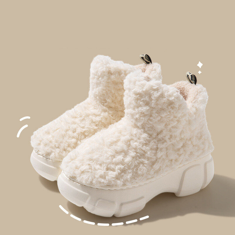 Winter Cashmere Snown Boots With 6cm Platform Warm