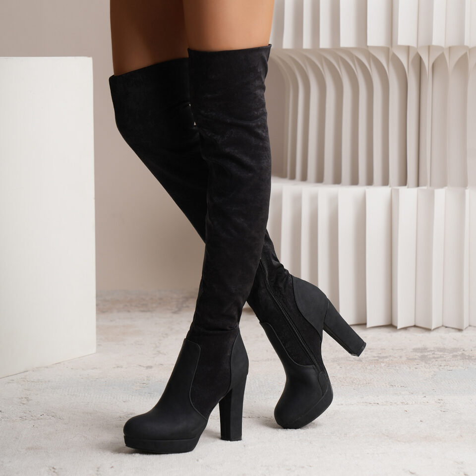 New Long Boots For Women Elastic Suede High