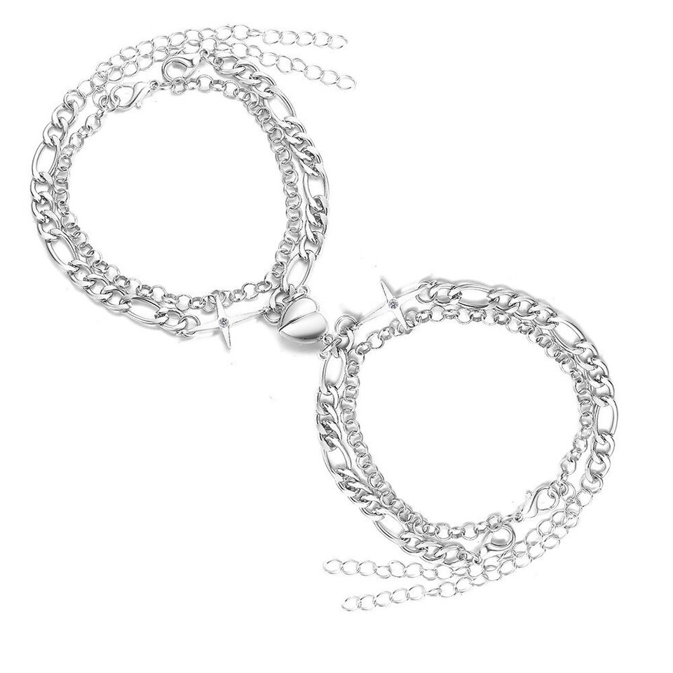 Fashion Jewelry Magnet Love Suction Bracelet Couple Valentines