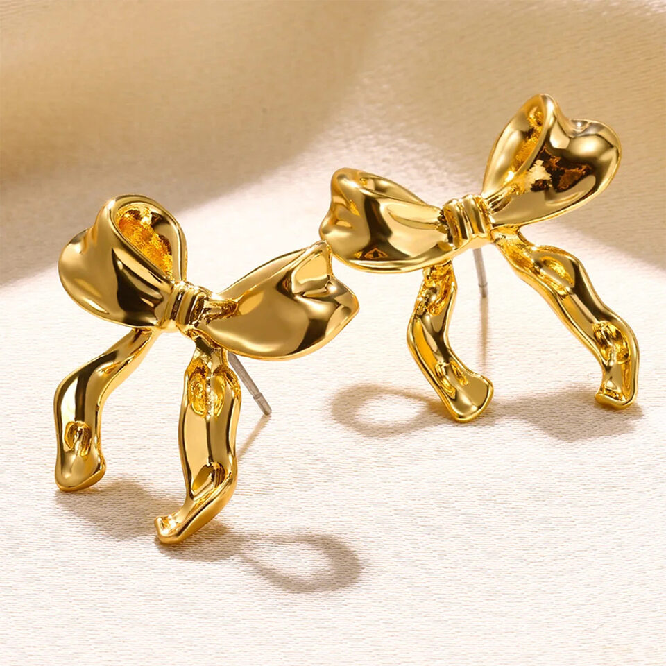 Bow Earrings Simple Style Fashionable And Versatile