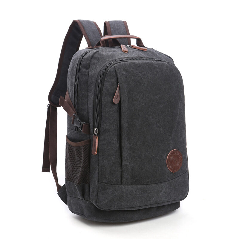 Wear-resistant Washed Canvas Men's And Women's Backpacks Street