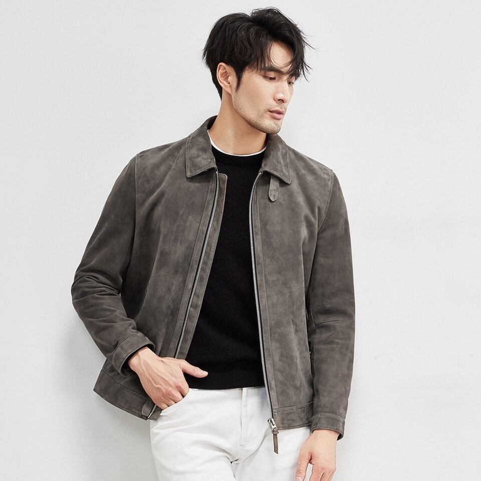 Sheepskin Light Luxury Suede Genuine Leather Clothes Men's