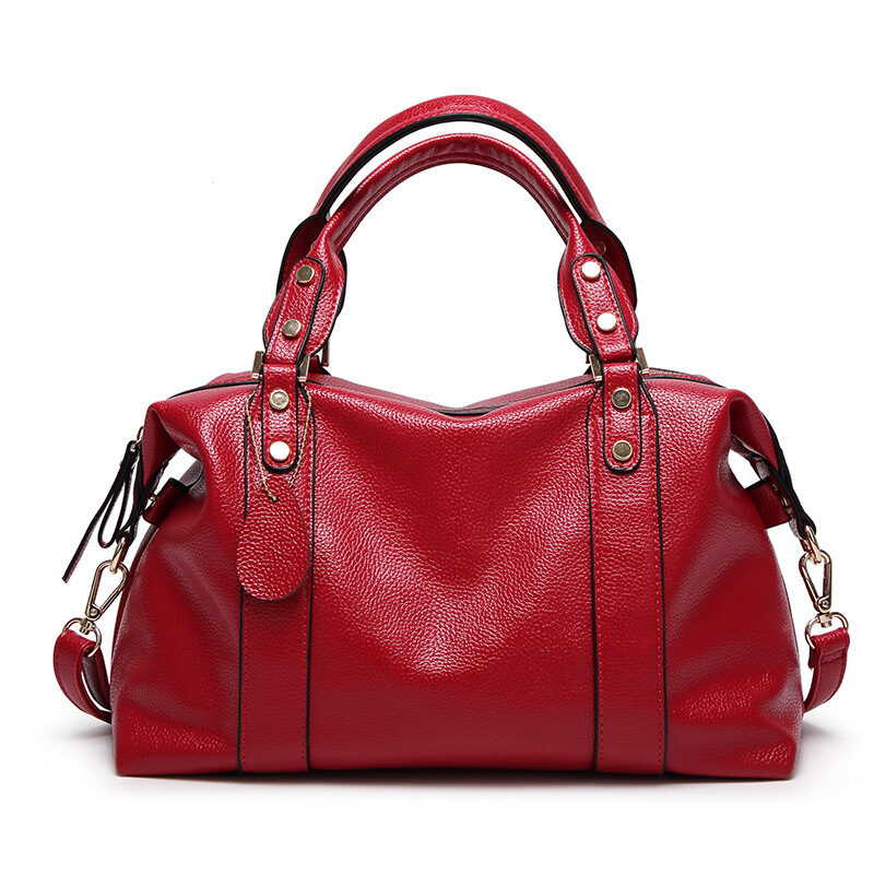 Fashion Boston Shoulder Bag Women's Handbags Retro Rivet