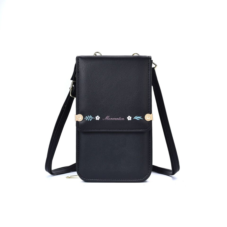 Flowers Embroidery Mobile Phone Bags For Women Ins